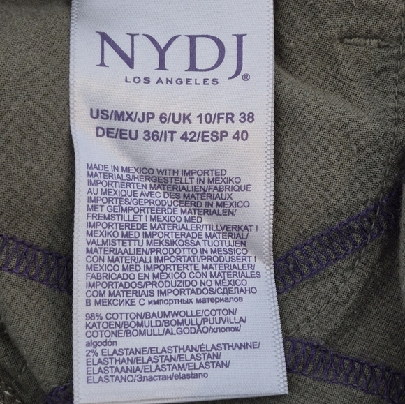 NYDJ Dayla Wide Cuff Capri in Topiary w/ Lift Tuck Technology - NWT - Size 6 - Picture 14 of 14
